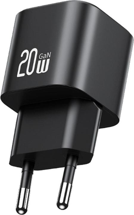 Actual product image Usams CC260 20W GaN Mini Fast Charger (EU) - JC Series - Black (20 W)