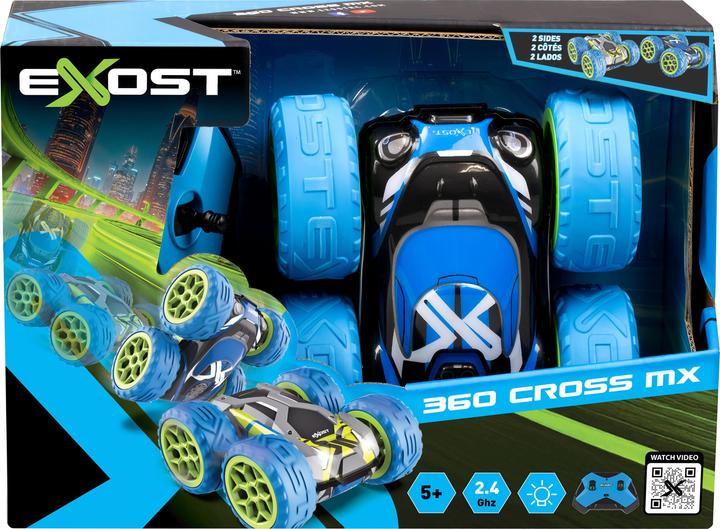 Actual product image Spectron Exost RC 360 Cross MX ferngesteuertes Stuntauto Blau/Grün - 12 km/h