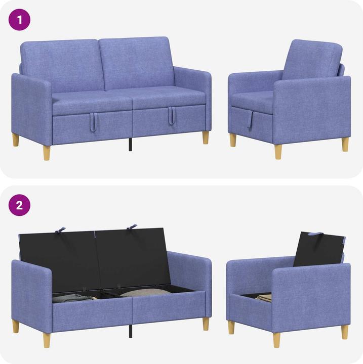 Produktbild vidaXL Sofa Set (1-Sitzer, 2-Sitzer)