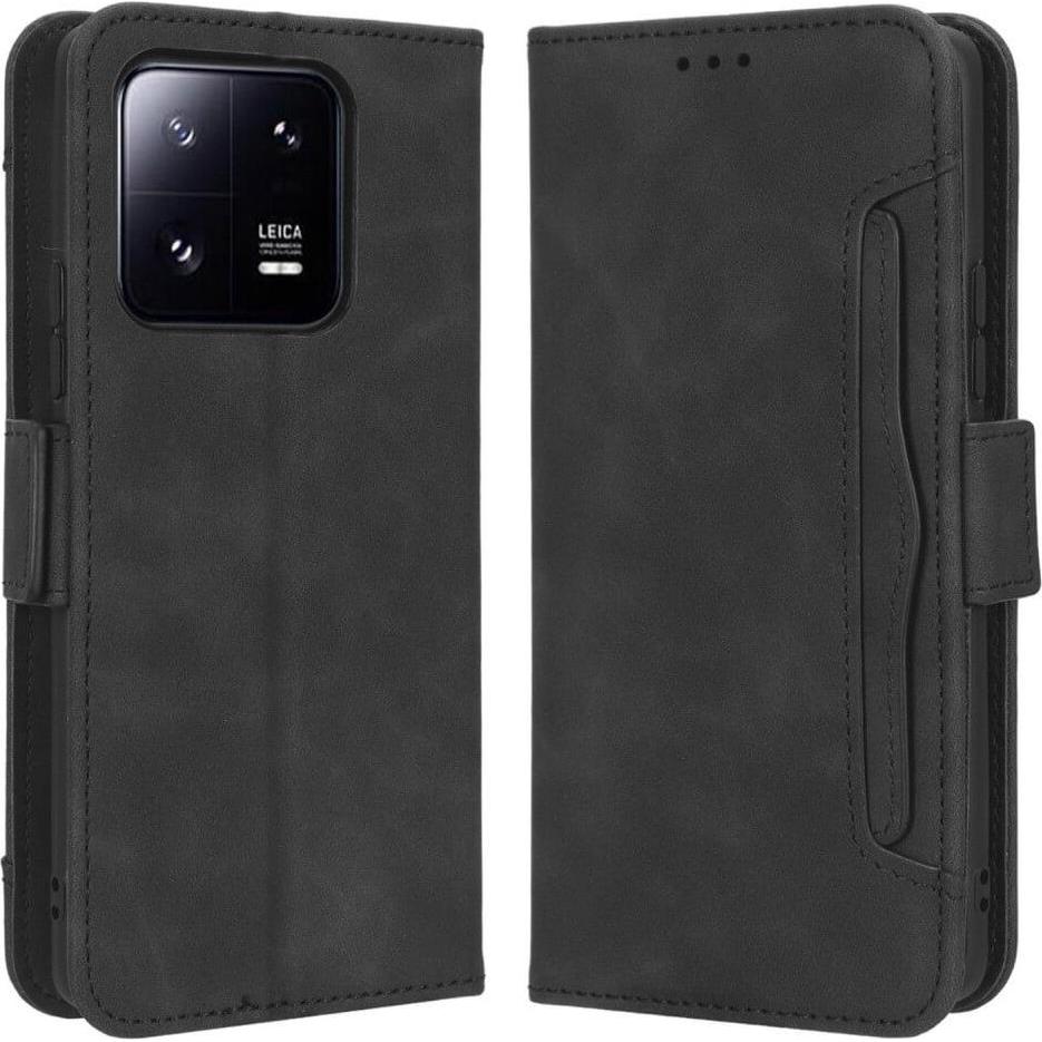 Cover-Discount Xiaomi 13 Pro - Etui mit vielen Kartenfächer schwarz (Xiaomi 13 Pro), Smartphone Hülle, Schwarz