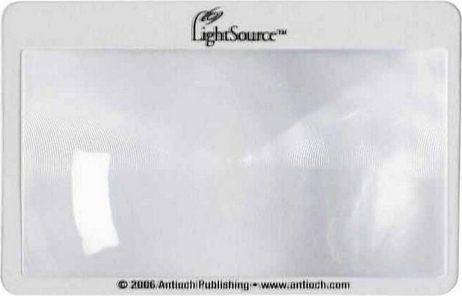 Actual product image Bookchair Lesekomfort Folienlupe - Kartenformat - Fresnellupe - 55 x 85 mm