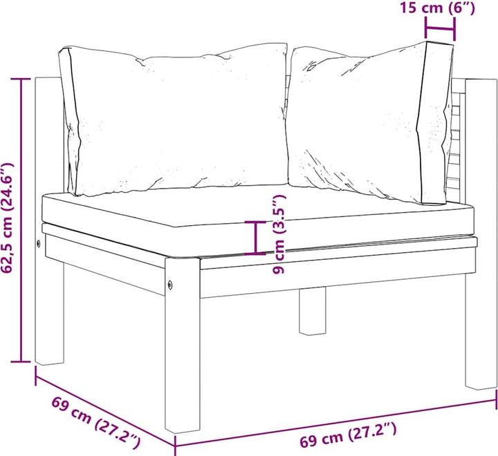 Actual product image vidaXL Gartenstuhl