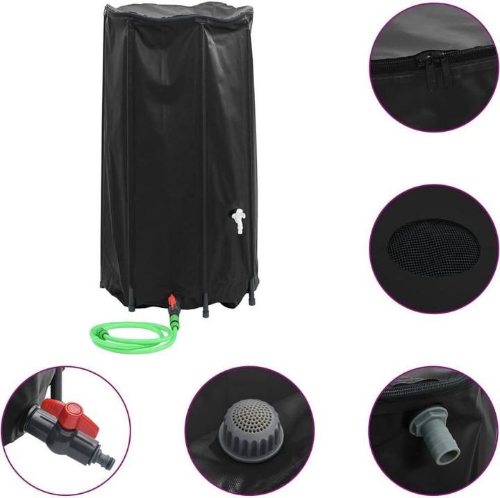 Produktbild VidaXL Wassertank mit Wasserhahn Faltbar 250 L PVC (250 l)