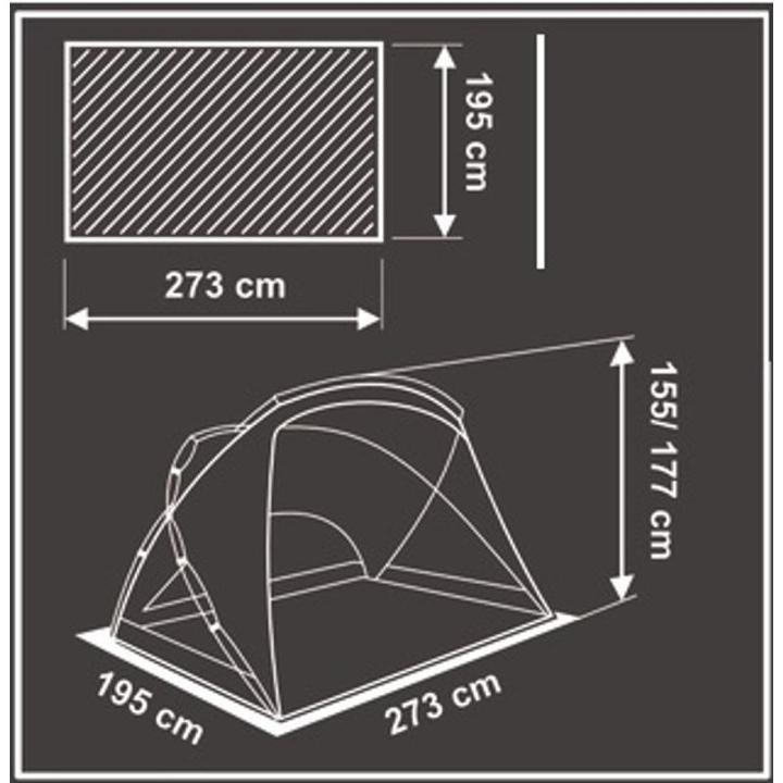 Productafbeelding Saska Garden NAMIOT PAWILON OGRODOWY 4 OSOBOWY 273X195X175/155CM (2.70 kg, 4 personen)