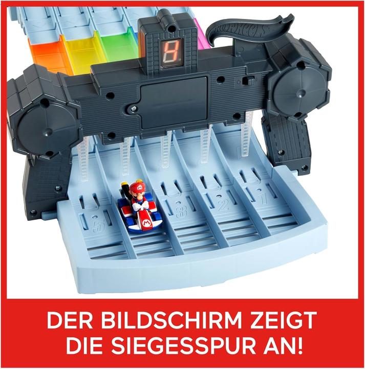 Produktbild Hot Wheels Mario Kart Rainbow Race Set Spielset