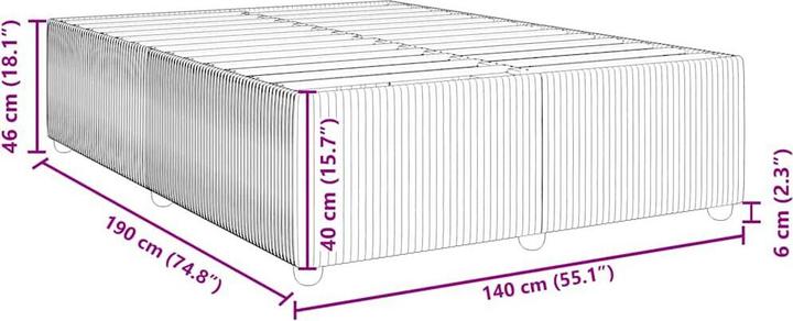 Actual product image vidaXL Bettgestell (140 x 190 cm)