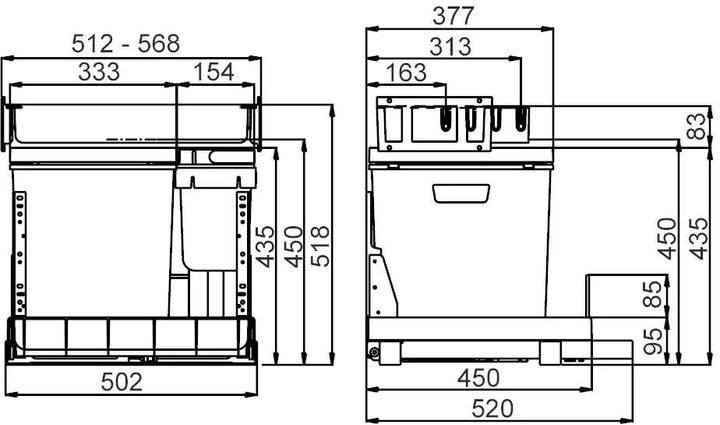 Produktbild Müllex Boxx55/60-R Bio (35 l)