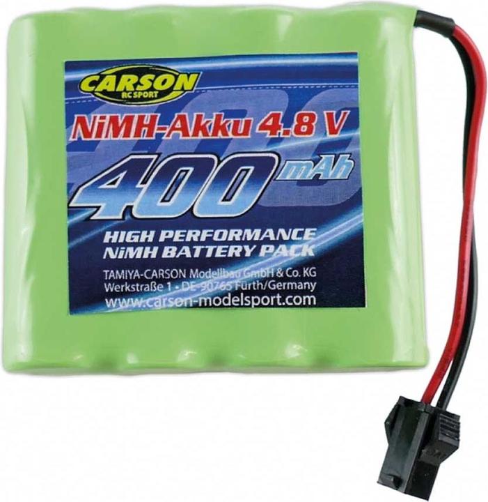 Produktbild Carson 4,8V/400mAh NiMH Akku : 500907339 JST (4.80 V, 400 mAh)