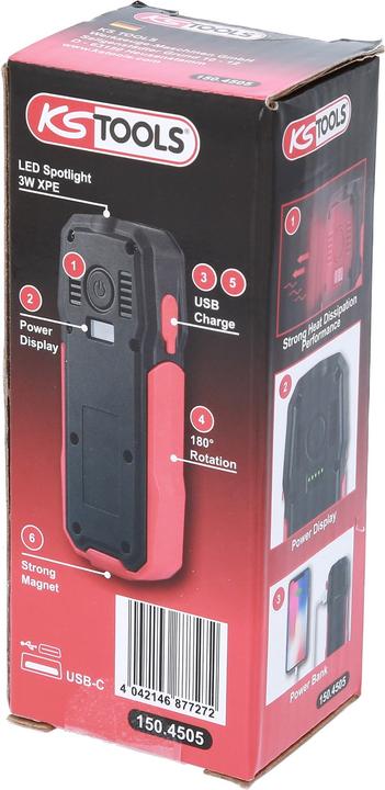 Actual product image KS Tools Mobile workshop hand lamp 300 lumen (300 lm)