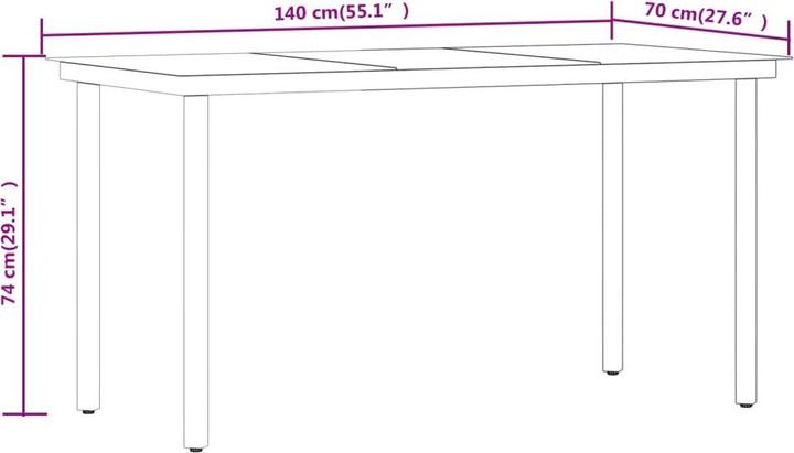Produktbild vidaXL Garten Essgruppe