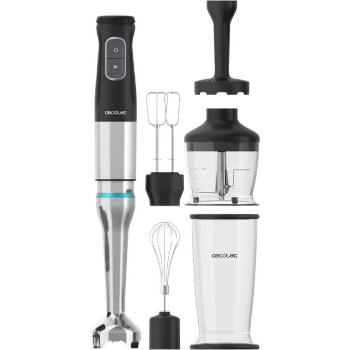 Cecotec 03962, Frullatore A Immersione, Nero, Argento