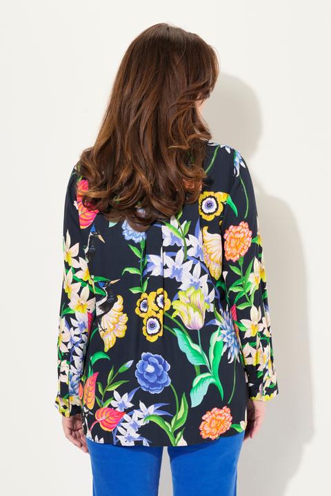 Produktbild Ulla Popken Hemdbluse, Landhausdruck, Hemdkragen, Langarm (42, 44)
