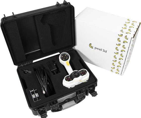 Immagine prodotto Creaform Scanner 3D PEEL2 con custodia robusta e piastra di calibrazione 4 m di cavo USB/alimentazione 2x500
