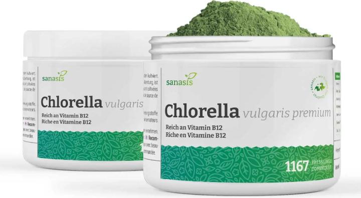 Actual product image Sanasis Chlorella Vulgaris Tablette vegan (1 Piece, Pills, 410 g)