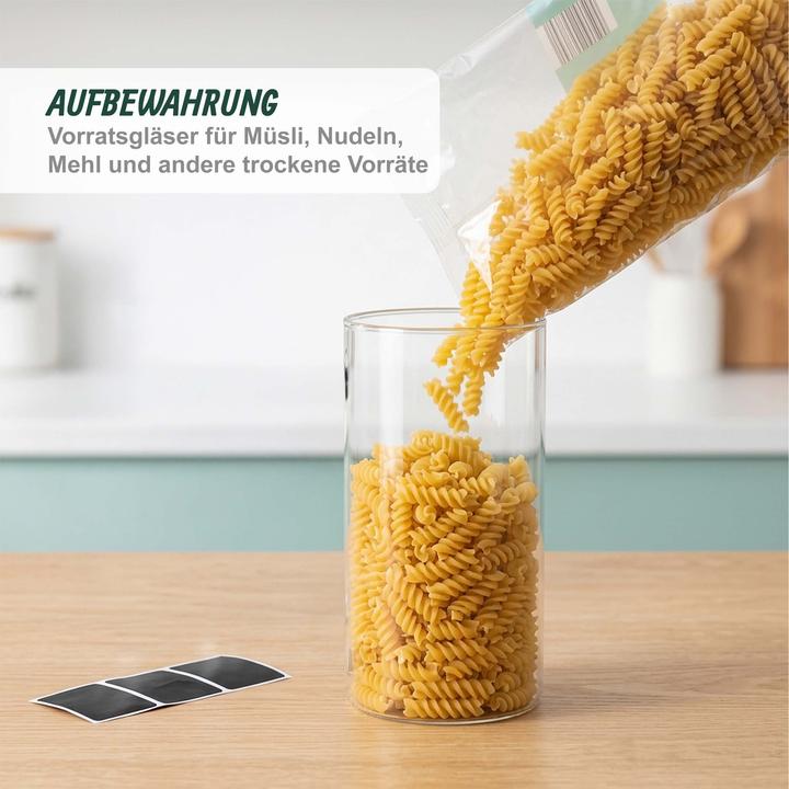 Produktbild Relaxdays 3x Vorratsgläser (1.20 l)