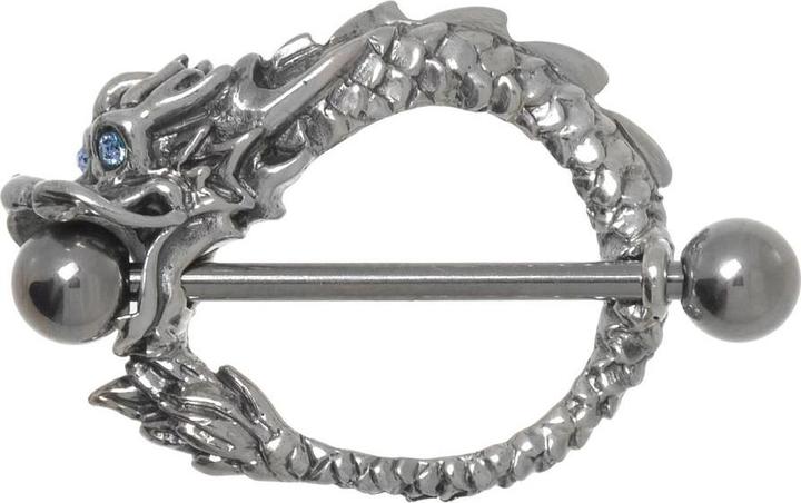 Image du produit Bijouteria Piercing poitrine (Acier chirurgical 316L, Cristallin, Argent 925)