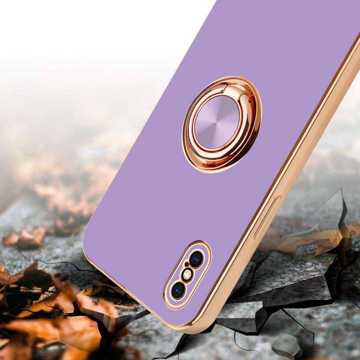 Actual product image Cadorabo Case for Apple iPhone XS MAX in TPU with camera protection and ring LM089 Style (Apple iPhone XS Max)