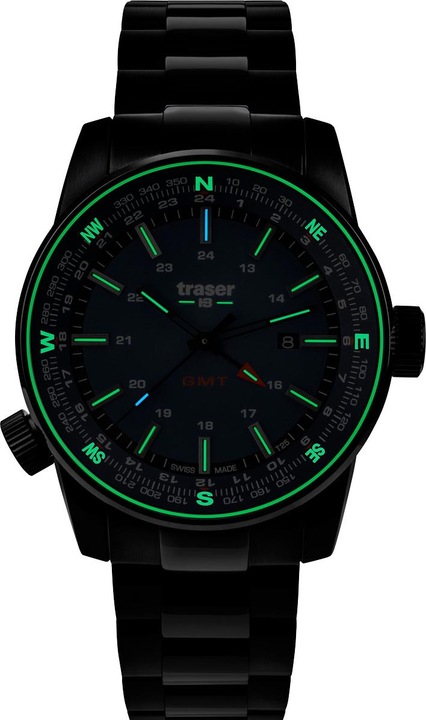 Actual product image Traser P68 Pathfinder GMT (Watch with gemstone, 46 mm)