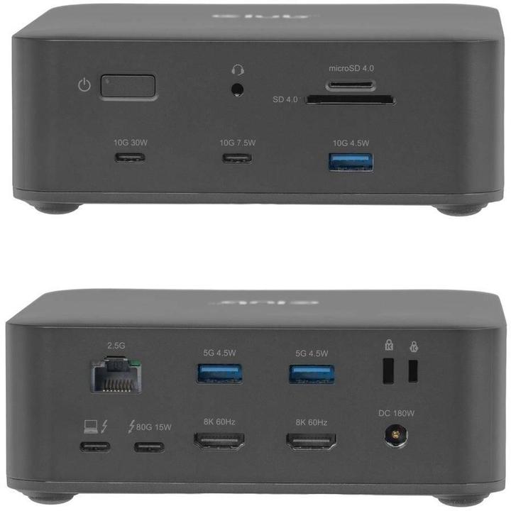 Produktbild Club 3D Club3D Thunderbolt5 13-in-1 Dockingstation 3 Displays St/Bu (13 Ports)