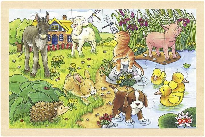 Goki Einlegepuzzle Tierkinder II (24 Teile)
