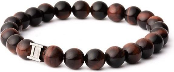 Actual product image Gemini Bracelet - Natural Tiger Eye Stone - Size L