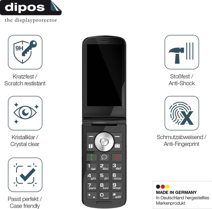 Actual product image Dipos Anti-Shock Screen Protector Clear (1 Piece, Emporia TouchSmart)