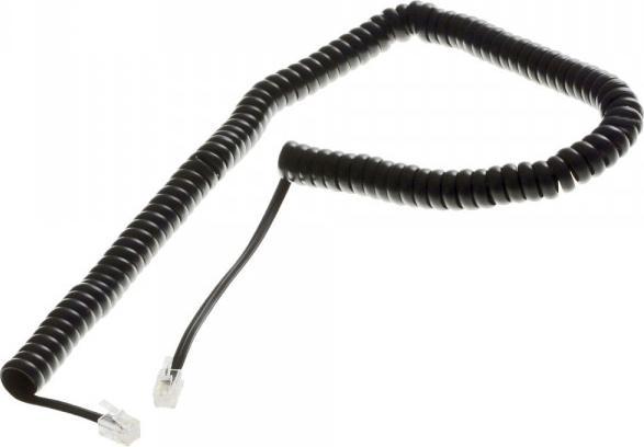 Actual product image S-Conn Handset cable coiled 4 m Western/Western 4/4 black