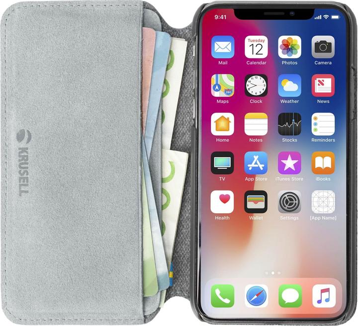 Productafbeelding Krusell Broby 4 Card SlimWallet Apple iPhone XS Max lichte pilkas (Apple iPhone XS Max)