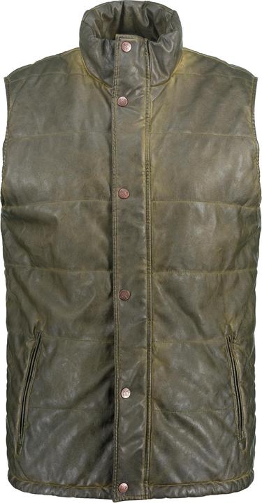 Produktbild JP1880 Steppweste, Outdoor, Vintage-Lederoptik, Stehkragen (5XL)