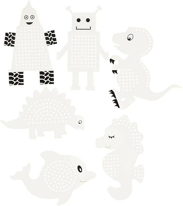 Creativ Company Borduur figures Dieren en Robots, 18dlg.