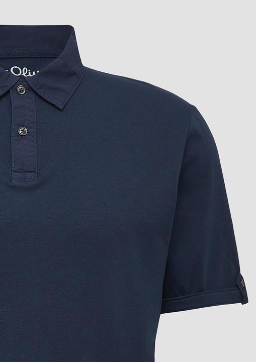 Produktbild S.Oliver Polo-Shirt Jersey-Poloshirt mit Ärmel-Detail (S)