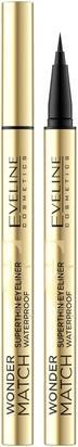 Actual product image Eveline Wonder Match Superthin Waterproof Eyeliner Pencil Black (Black)