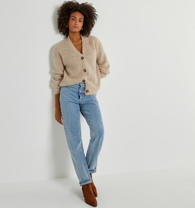 Produktbild La Redoute Collections Geknöpfte Strickjacke mit V-Ausschnitt (XXL)