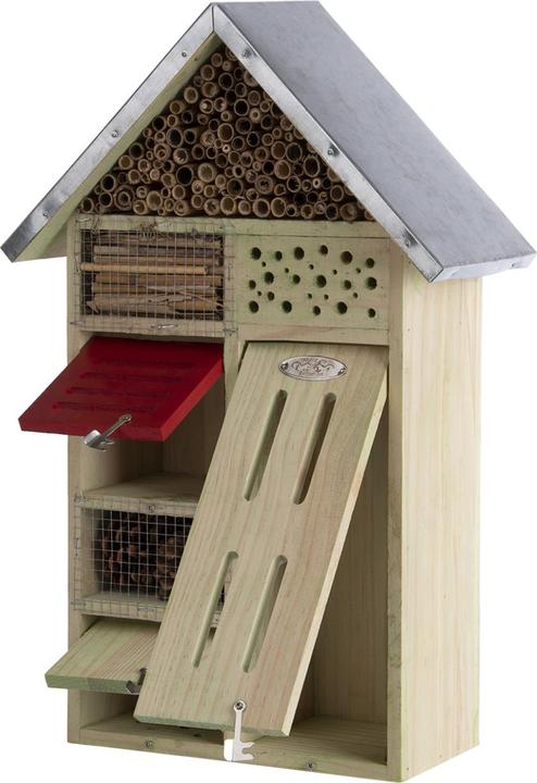 Produktbild Esschert Design Insektenhotel (24 x 12 x 49 cm) (Wildbienen, Florfliegen, Marienkäfer)