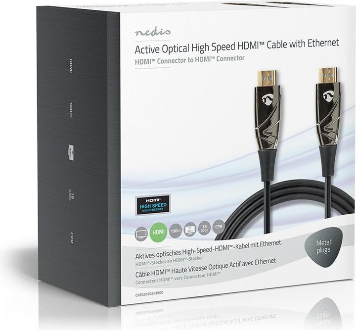 Productafbeelding Nedis Actieve Optische Hoge Snelheid HDMI Kabel met Ethernet | HDMI™ Man | HDMI™ Man | 4K@60Hz (100 m)