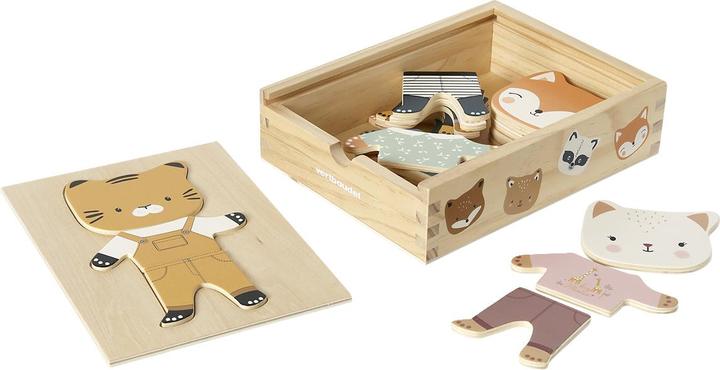 Image du produit Vertbaudet Jeu d'encastrement pour jeunes enfants avec animaux à habiller, bois FSC®.