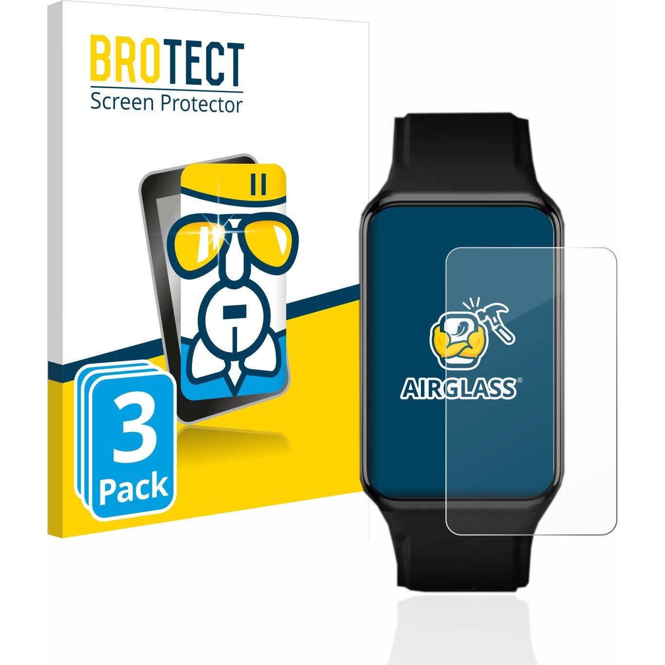 BROTECT AirGlass Panzerglasfolie, Smartwatch Schutzfolie, Transparent