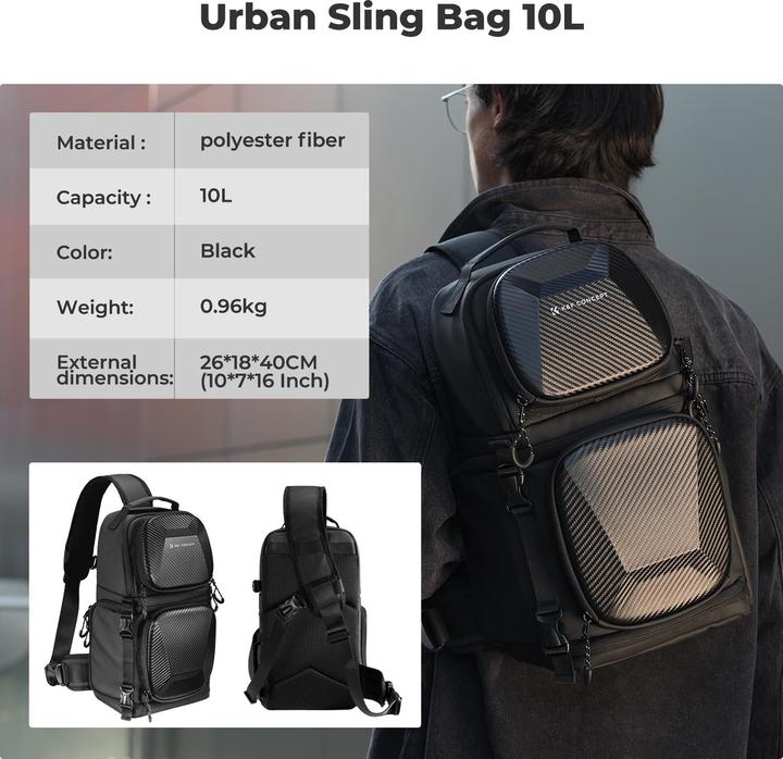 Actual product image K&F Concept Urban Wander 02 (Camera shoulder bag, 10 l)