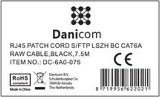 Produktbild Dsit CAT 6a Netzwerkkabel LSOH (S/FTP, CAT6a, 7.50 m)