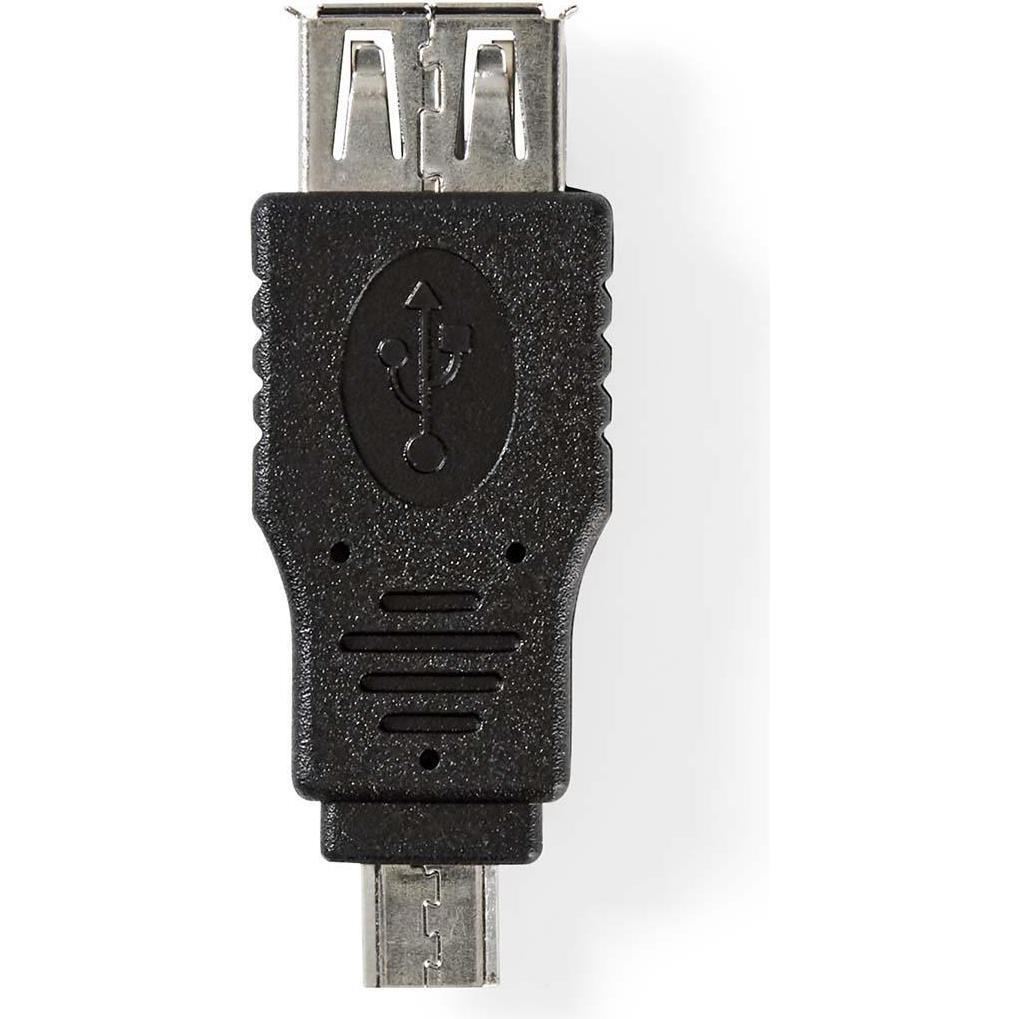 Nedis USB Micro-B Adapter USB 2.0 USB Micro-B Stecker USB-A Buchse 480 Mbps Vernickelt P, Netzwerkkabel