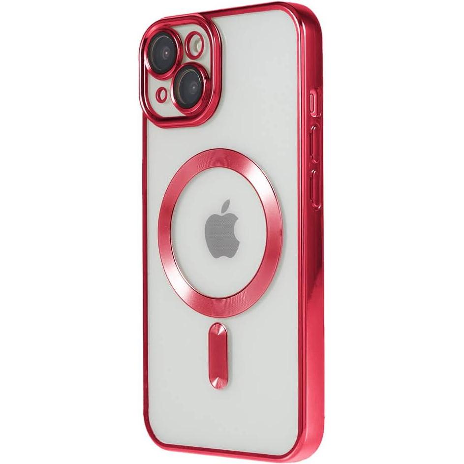 Thumbnail - Cover-Discount iPhone 15 - Handyhülle mit metallischem Design & Kameraschutz (Apple iPhone 15), Smartphone Hülle, Rot