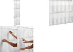 Actual product image Helit Wall brochure holder the placativ transparent 1/3 DIN A4 6 compartments (1/3 Din A4, DL)