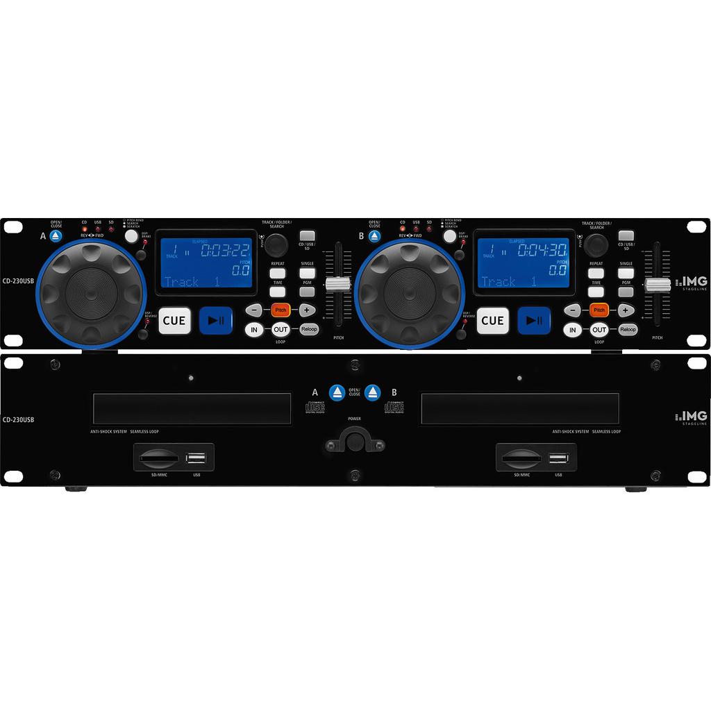 Img Stage Line Cd-230usb, Giradischi DJ, Nero