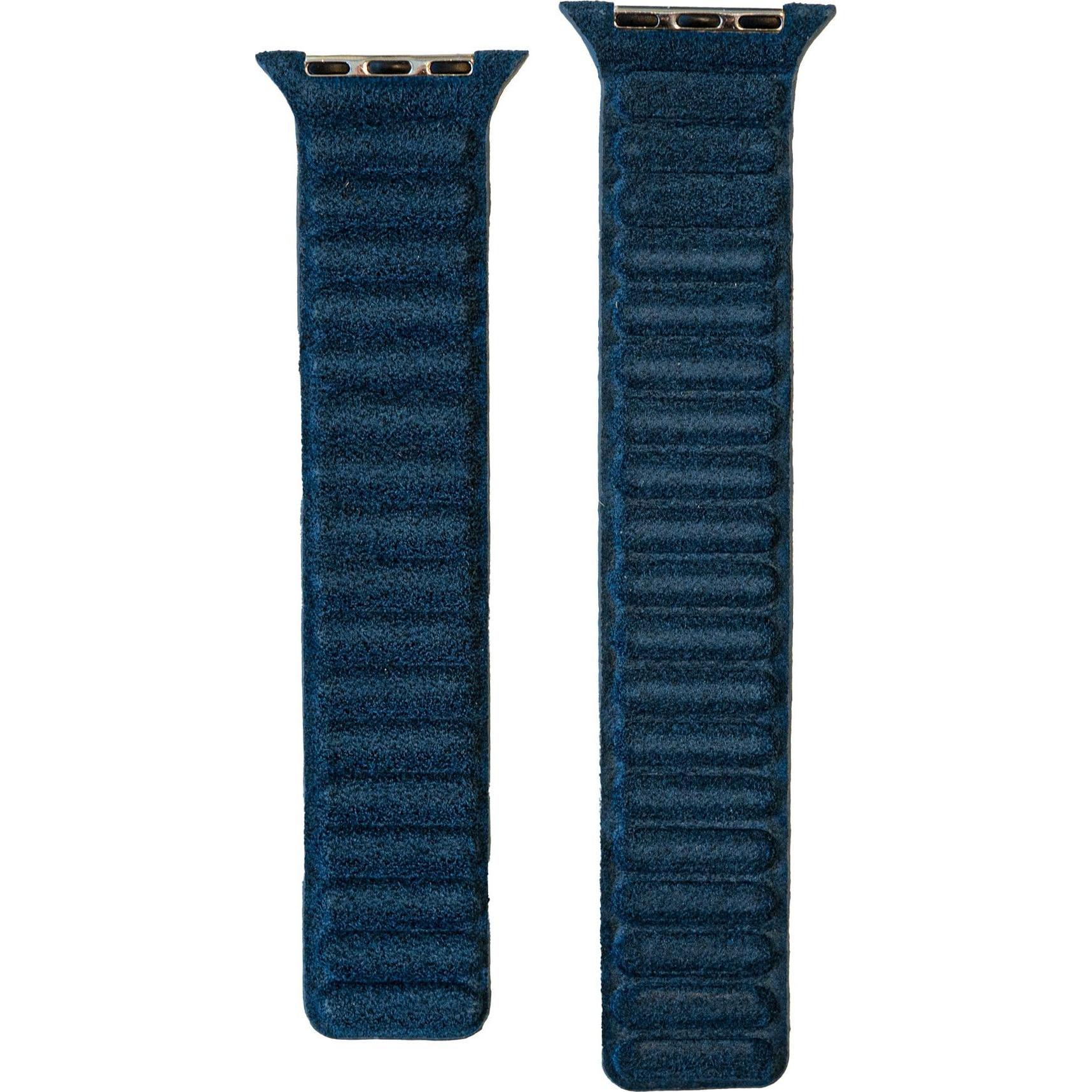 Strap-it Armband (Alcantara-Stoff, Apple Watch), Uhrenarmband, Blau