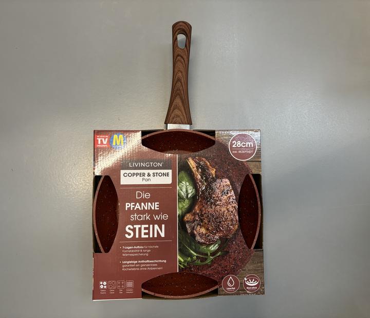 Produktbild Livington Copper & Stone Pan (28 cm, Pfannenset + Topfset, Kupfer)