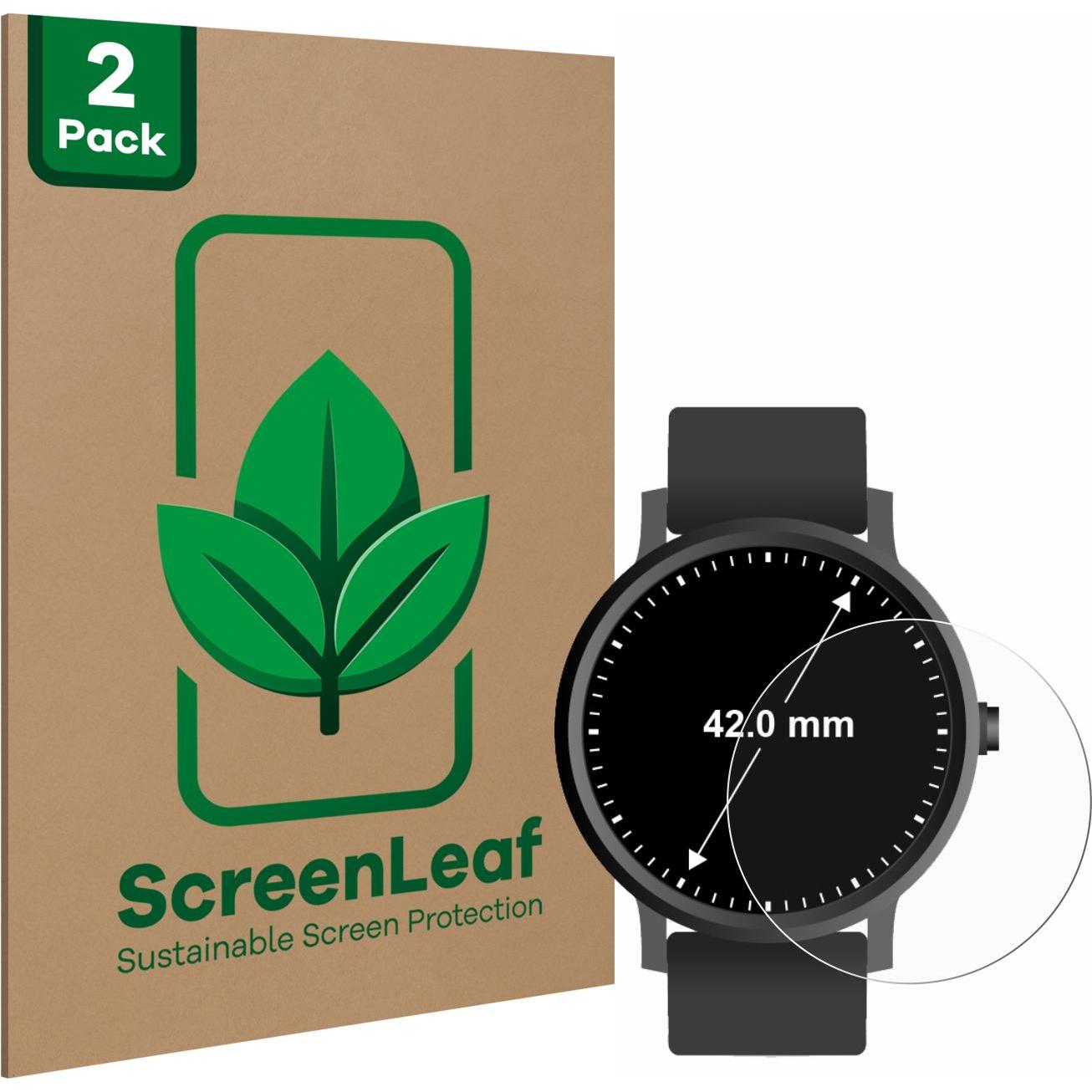ScreenLeaf Schutzfolie nachhaltiger Displayschutz Displayschutzfolie Folie Klar Transparent, Smartwatch Schutzfolie, Tra...