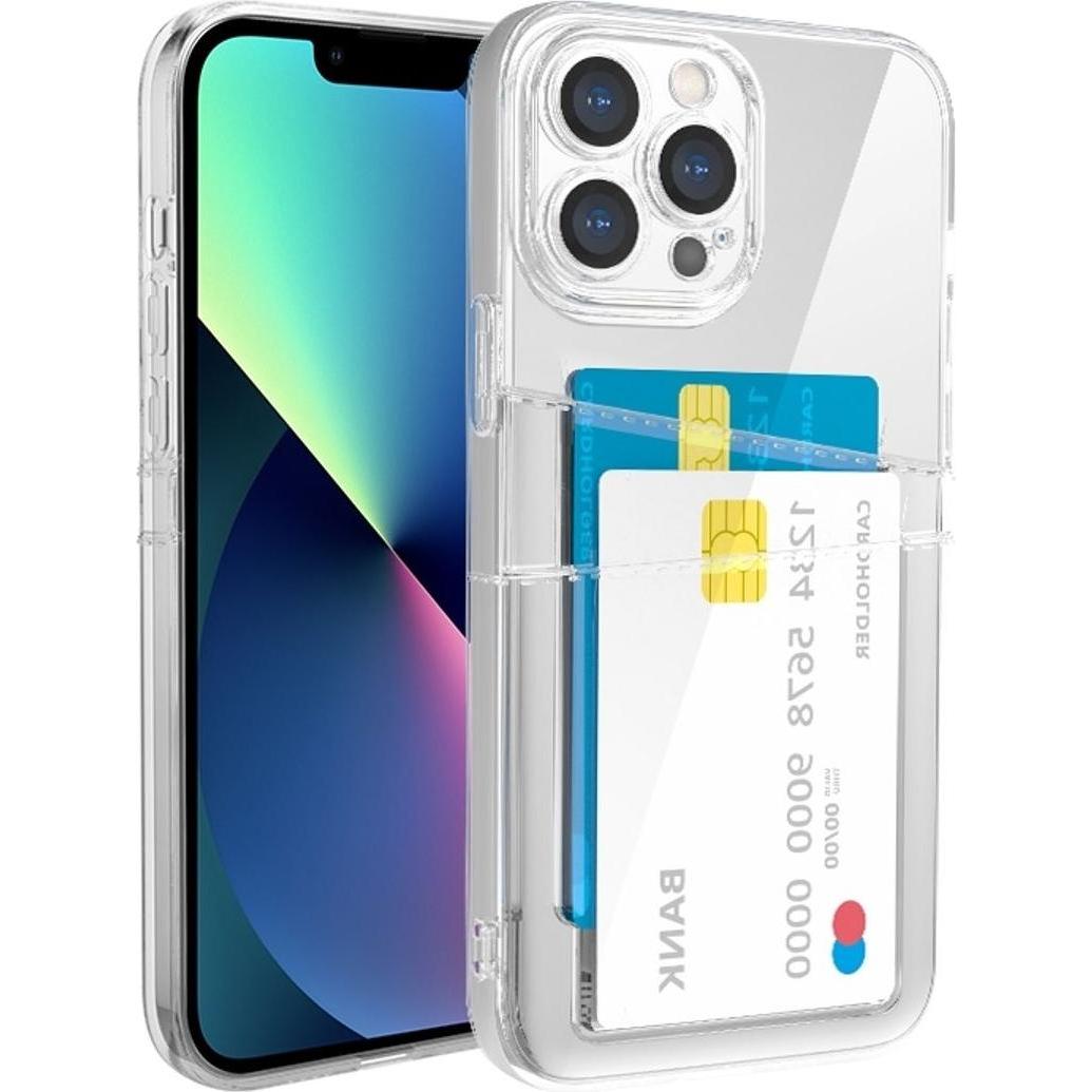 König Design Hülle Handy Schutz für Apple iPhone 12 13 14 Serie Case Cover Bumper Kartenfach (Apple iPhone 14 Pro), Smar...
