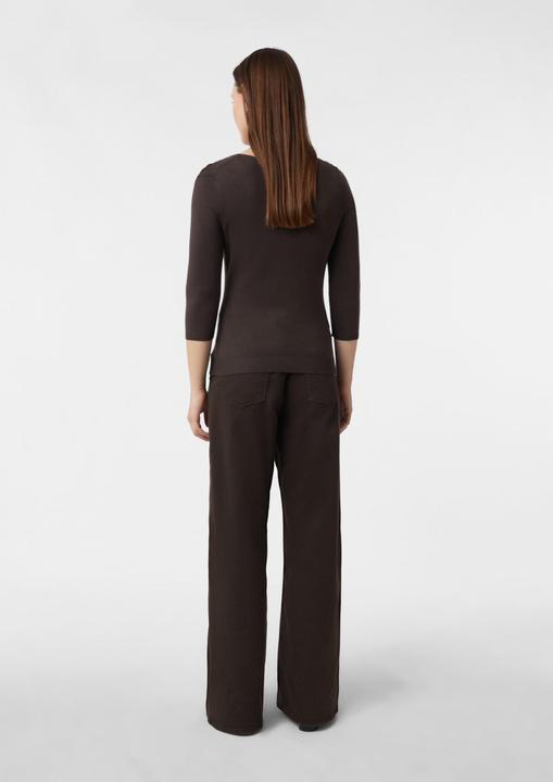 Produktbild Comma Strickpullover Gerippter Feinstrick-Pullover im Slim Fit (34)