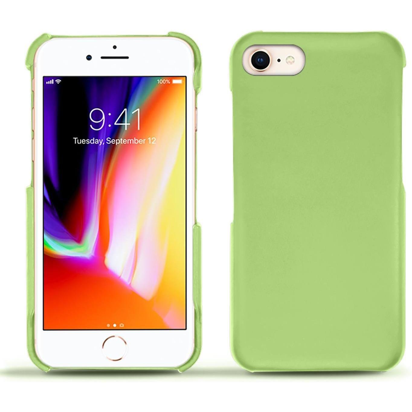 Noreve Lederschutzhülle (Apple iPhone 8), Smartphone Hülle, Grün