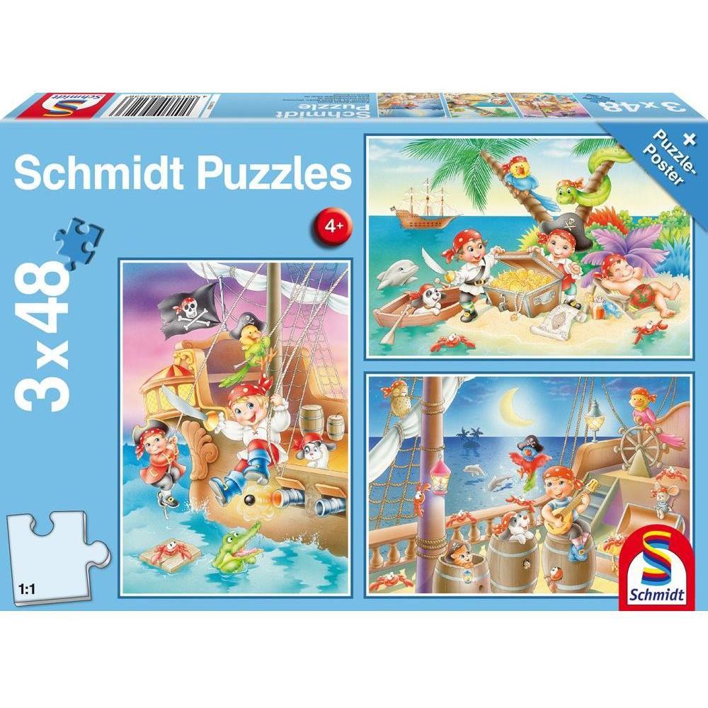 Schmidt Spiele Piratenbande 3x48 Teile (144 Teile)